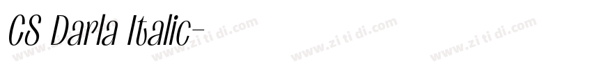 CS Darla Italic字体转换 CS Darla Italic字体转换